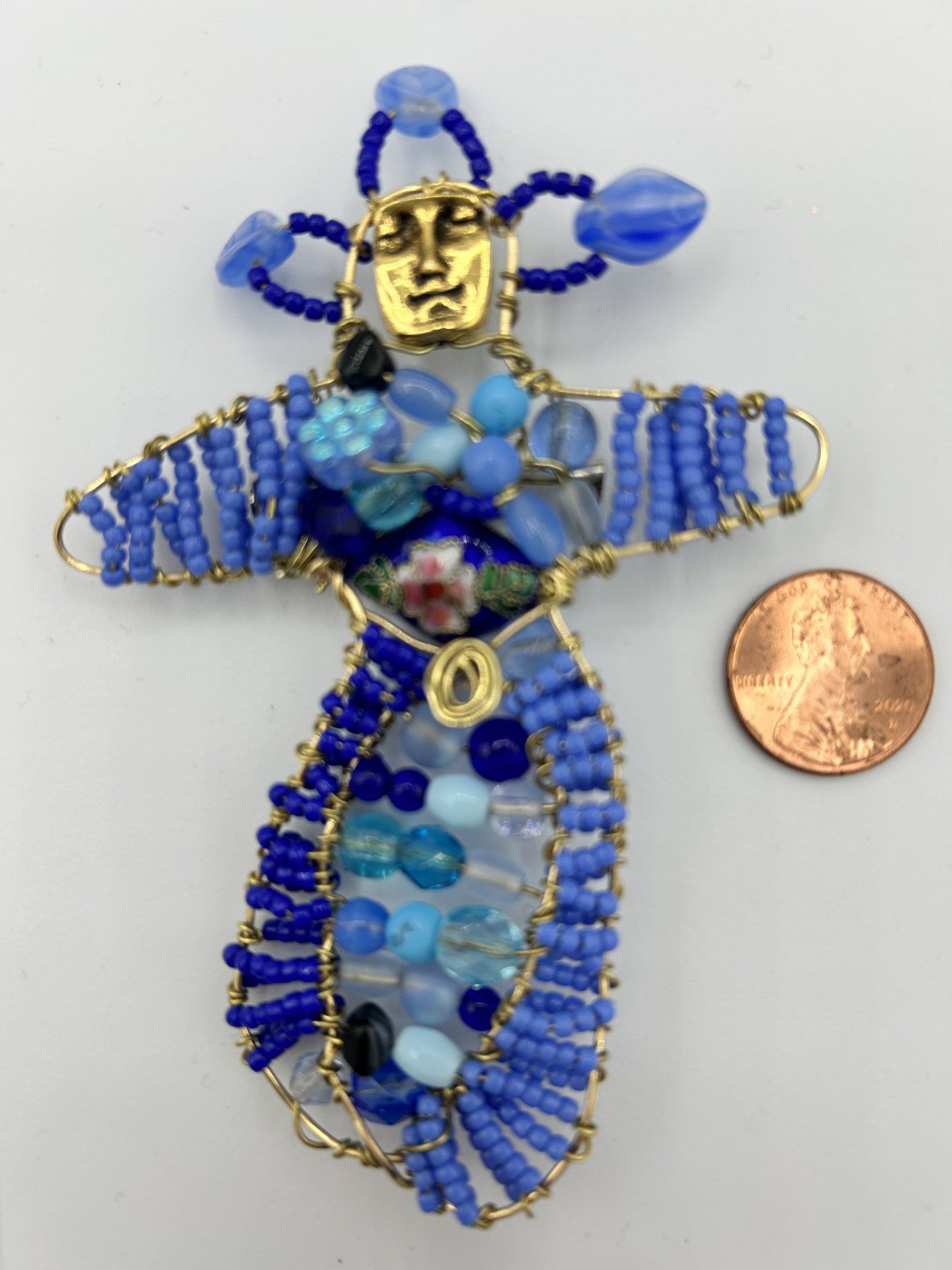 Beaded Goddess Pin