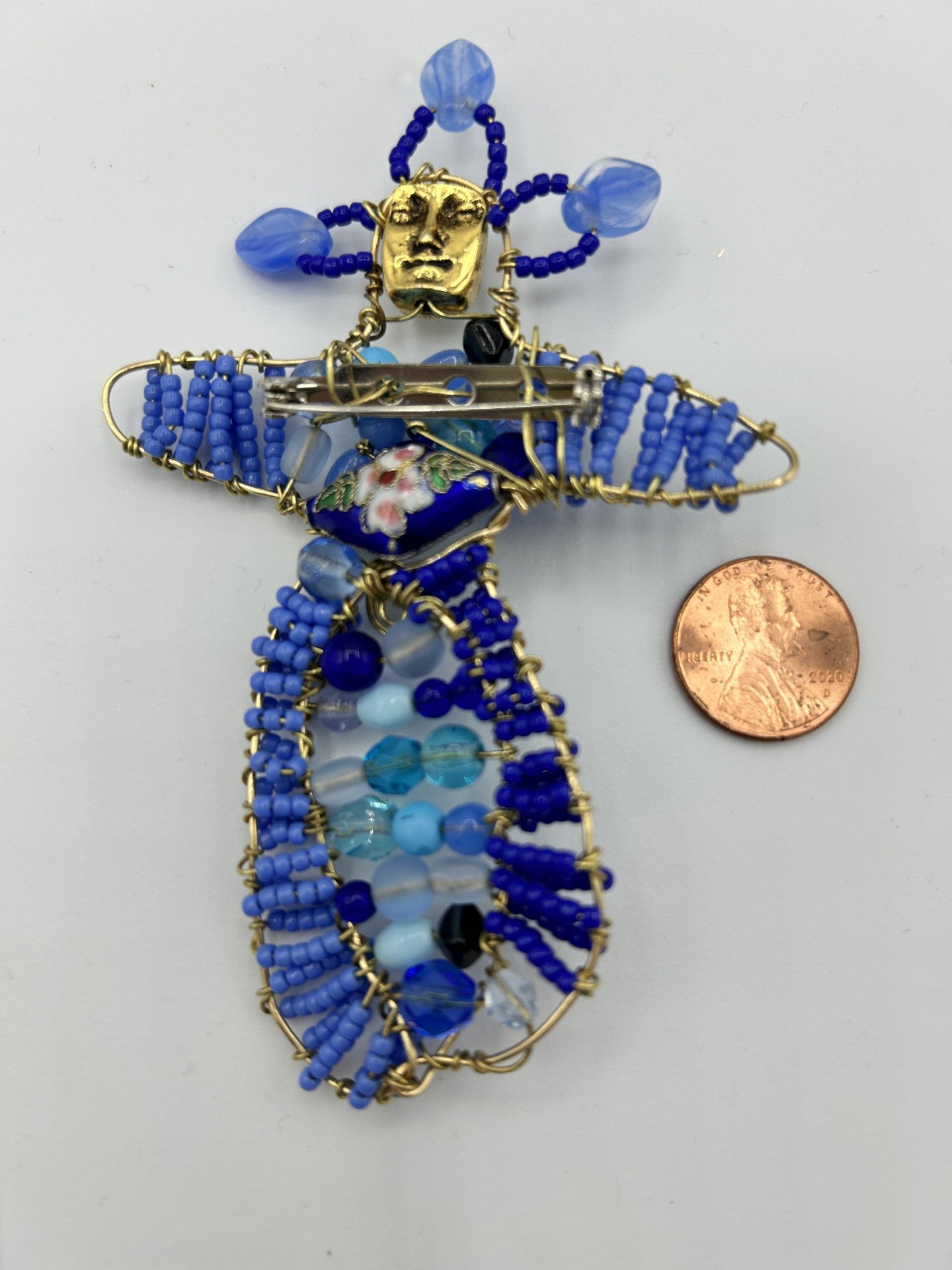 Beaded Goddess Pin