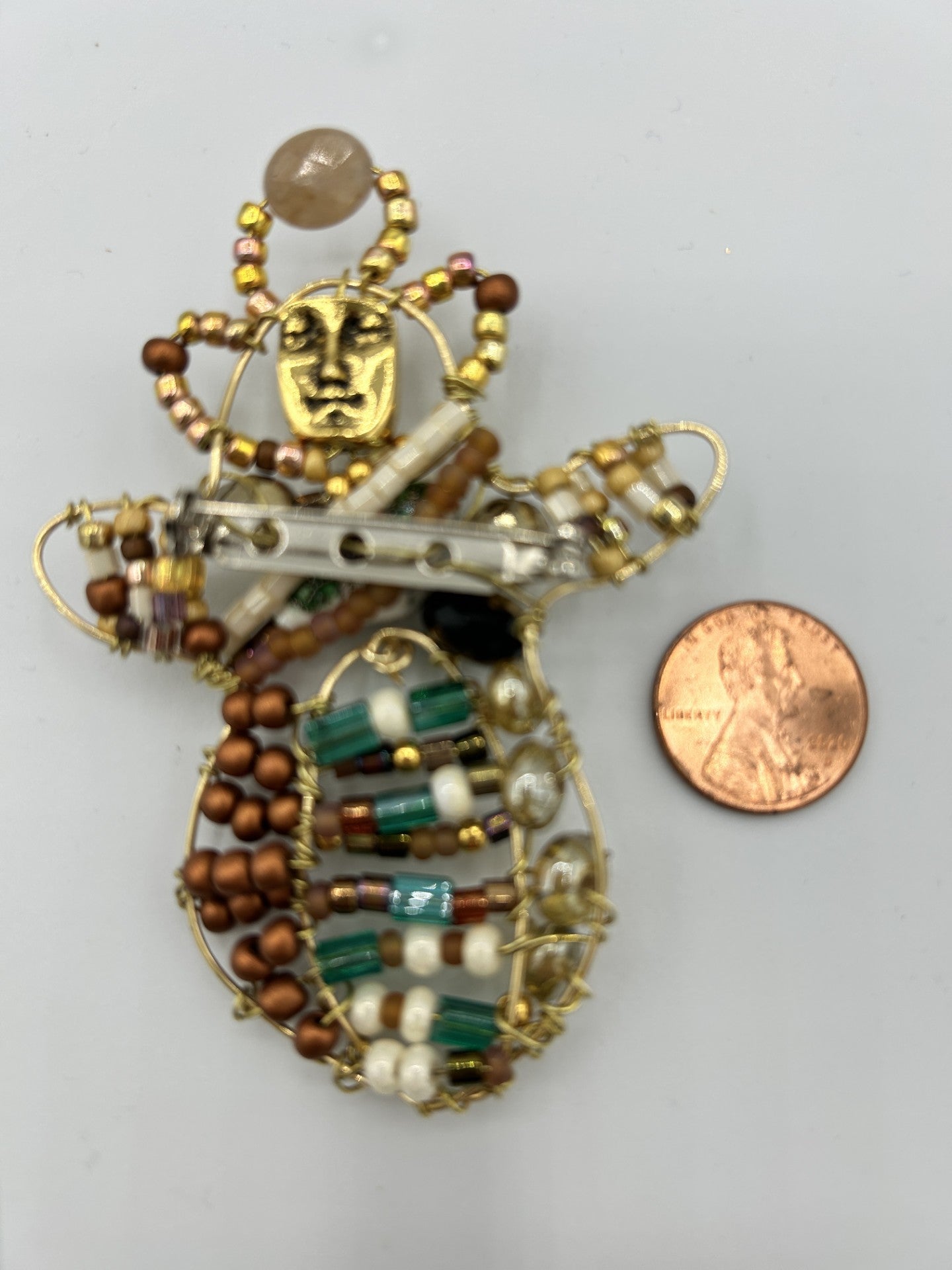 Beaded Goddess Pin