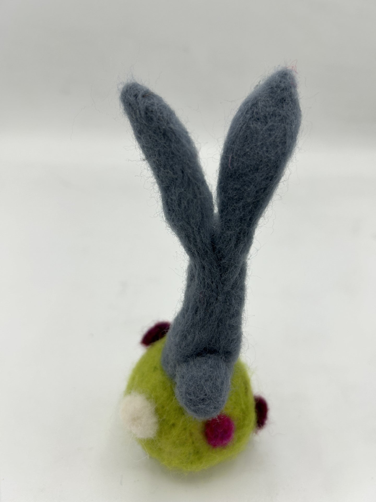Felted Bunny on a Globe