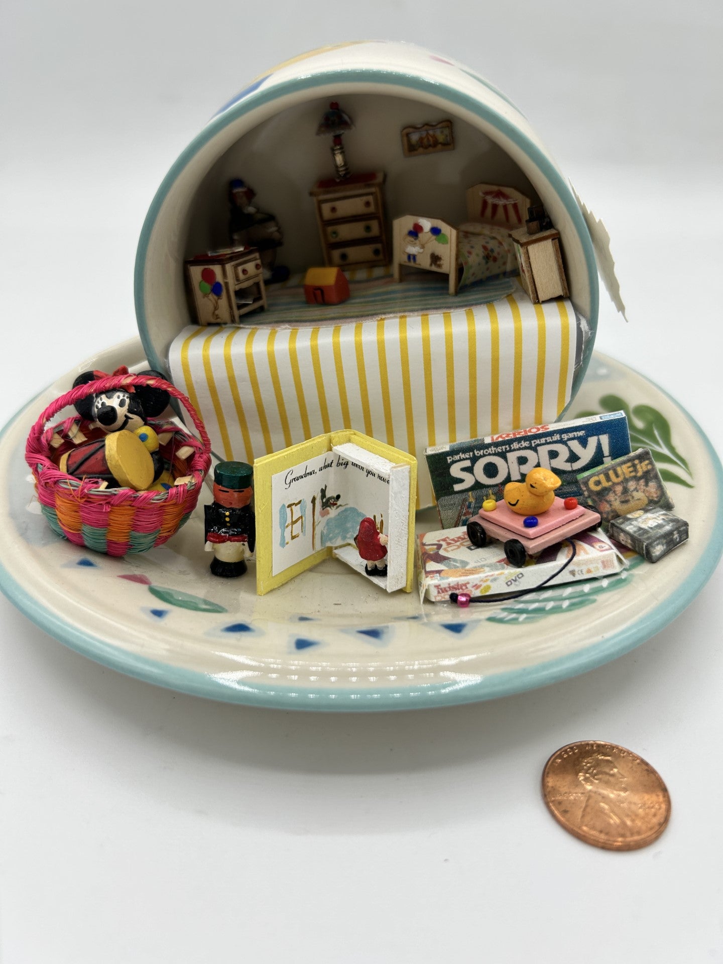 Teacup Miniature Scene