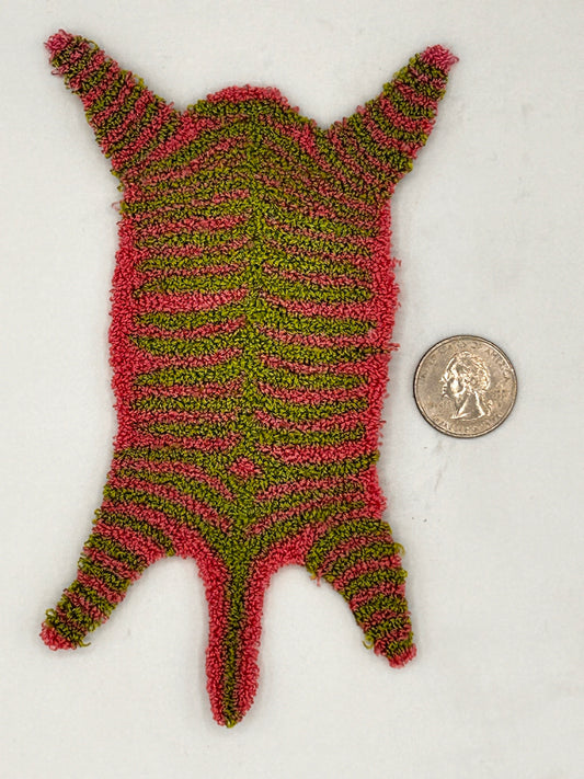 Miniature Punchneedle Zebra Rug