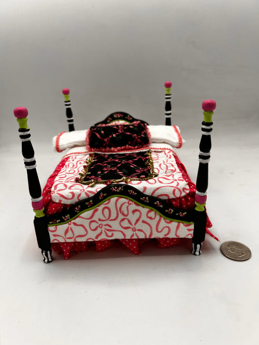 McKenzie-Childs Inspired Four Poster Dressed Bed