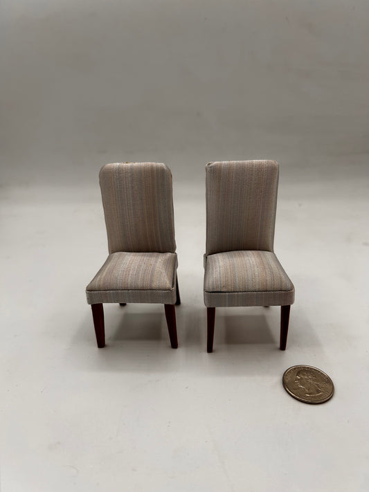 Pair of Miniature Upholstered Side Chairs