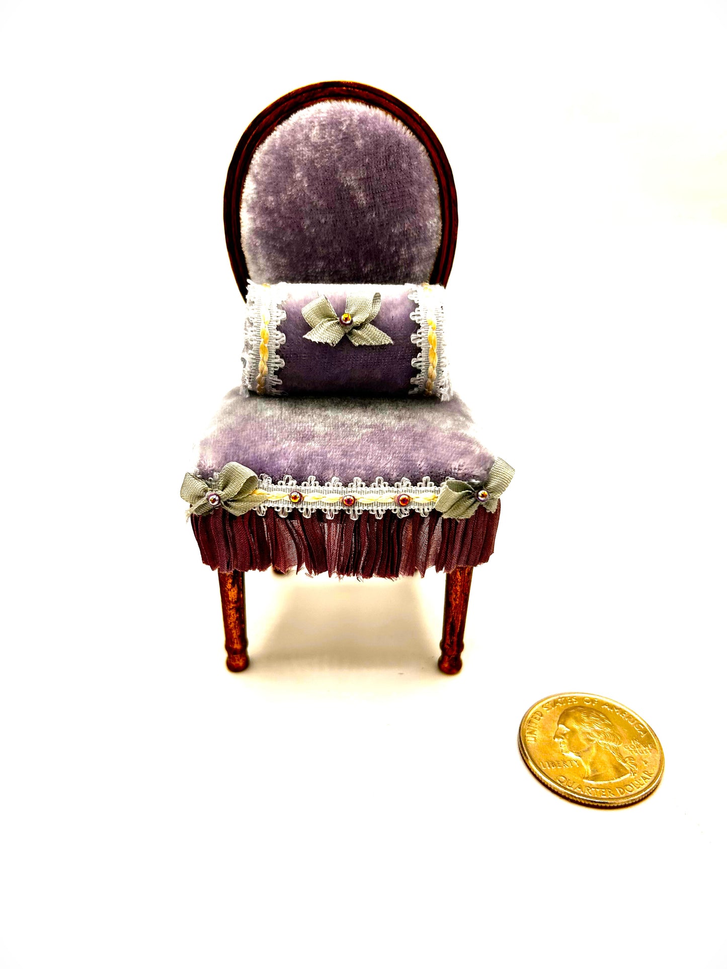 Aristocratic Attic Velvet Upholstered Side Chair