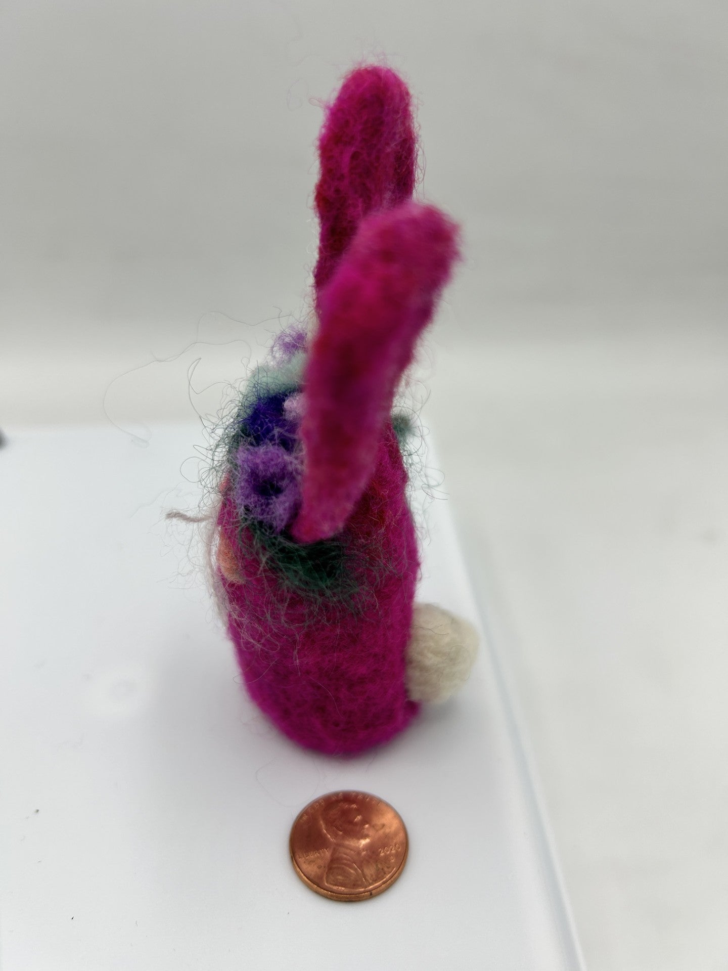 Felted fuchsia bunny