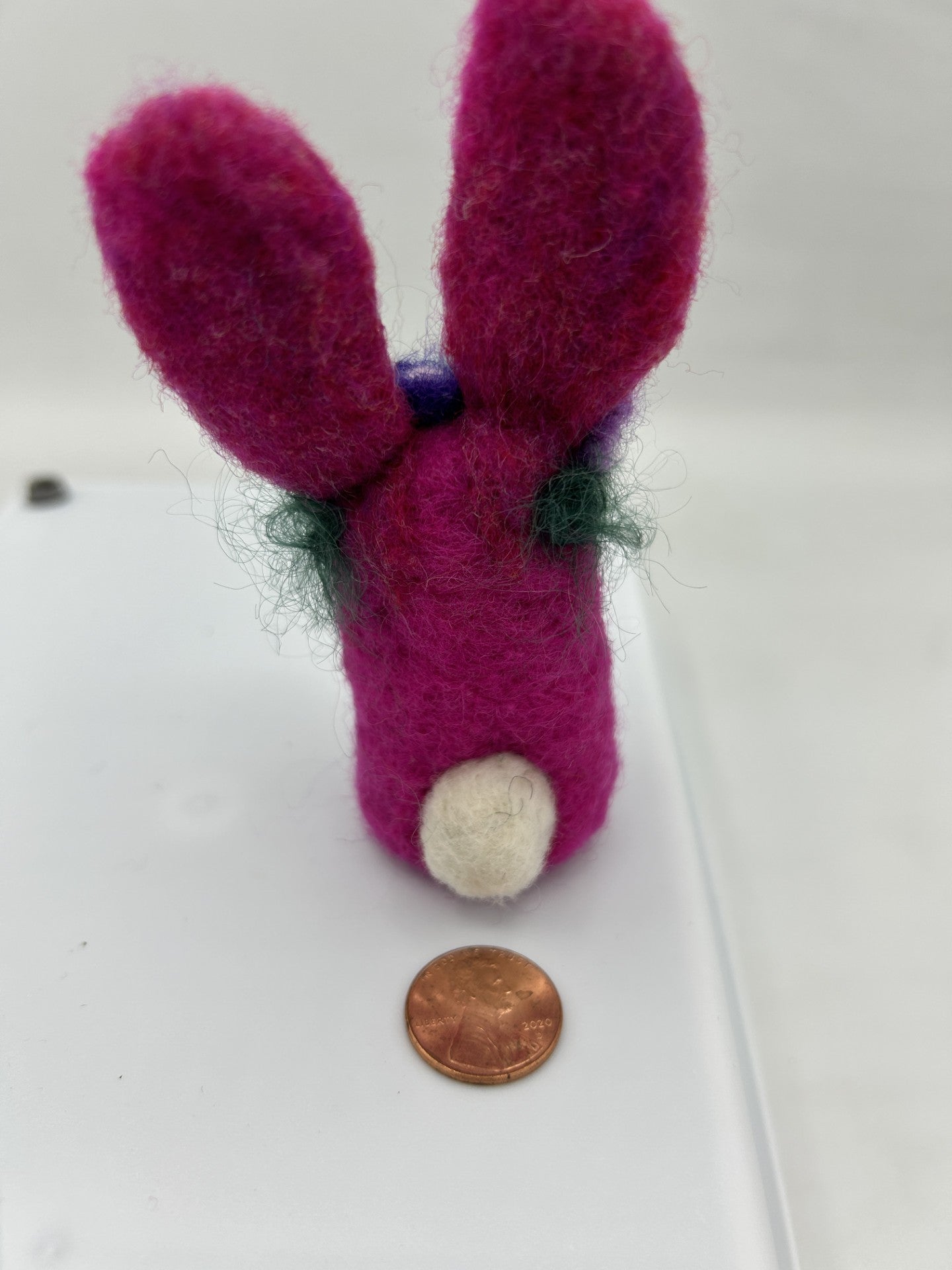 Felted fuchsia bunny