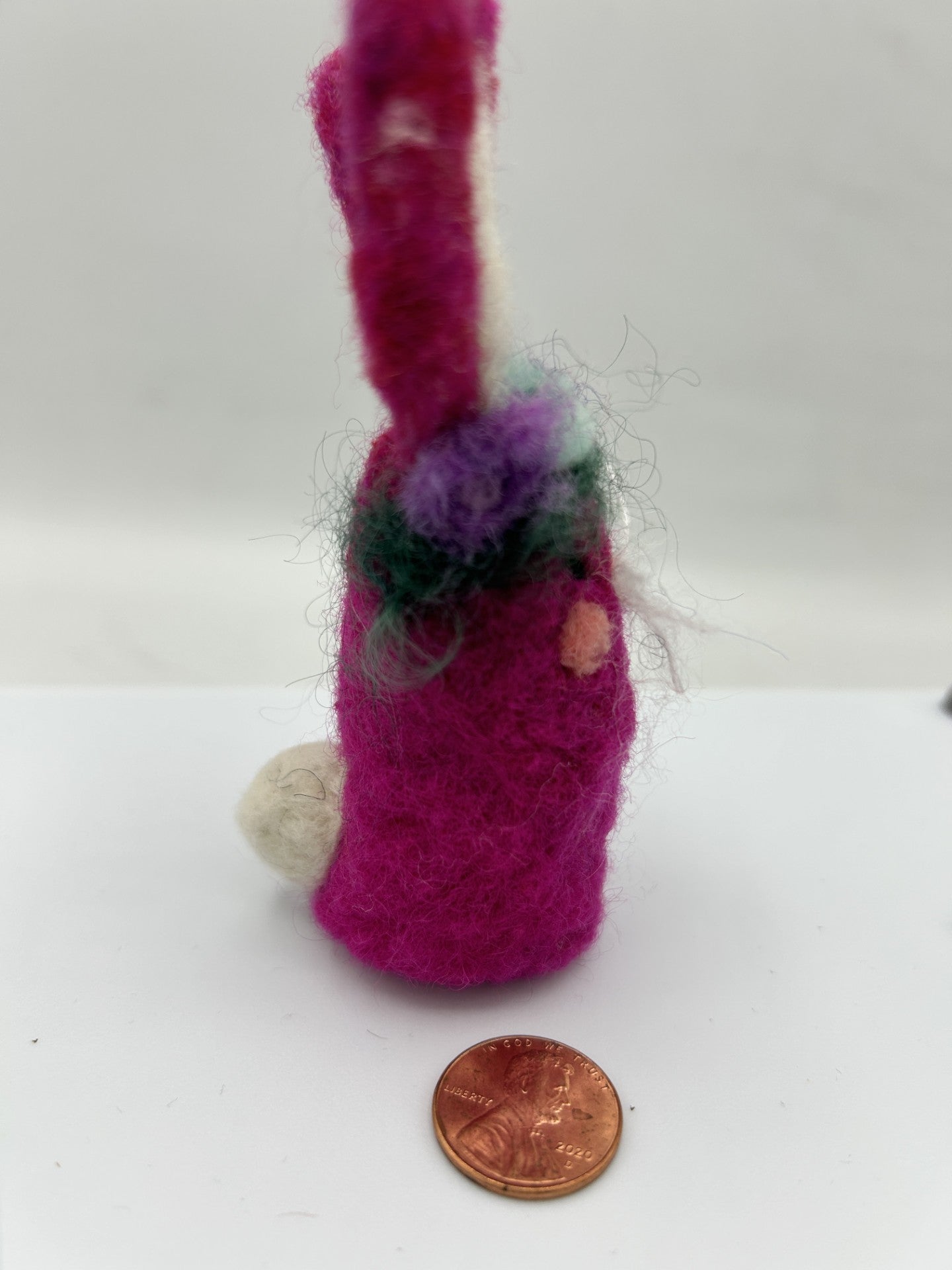 Felted fuchsia bunny