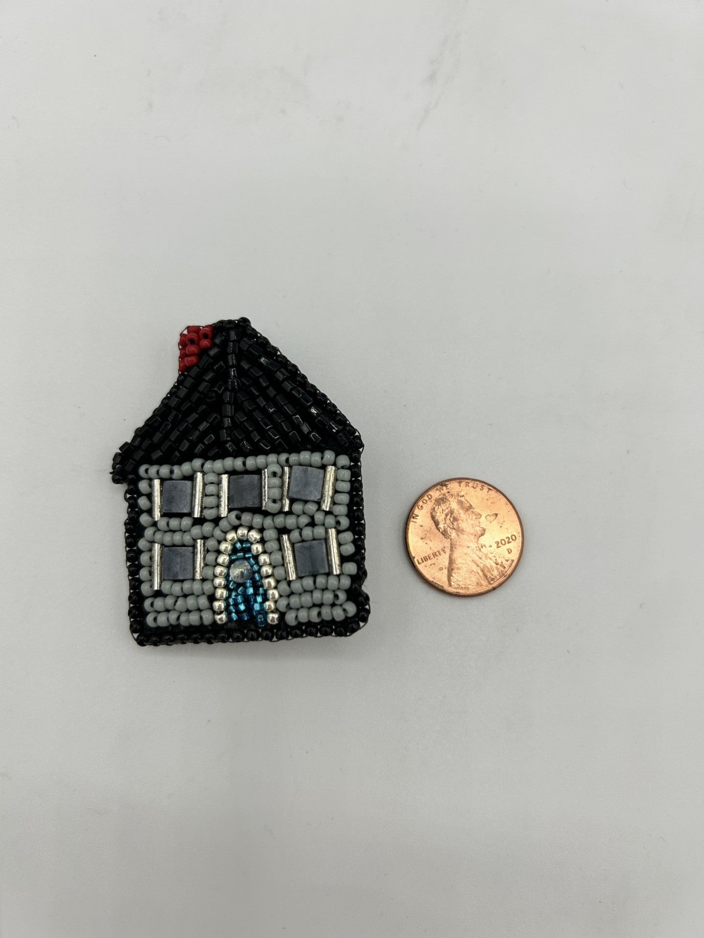 Beaded House Pin