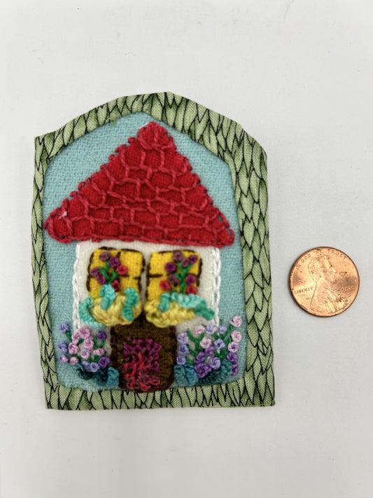 Embroidered House Pin
