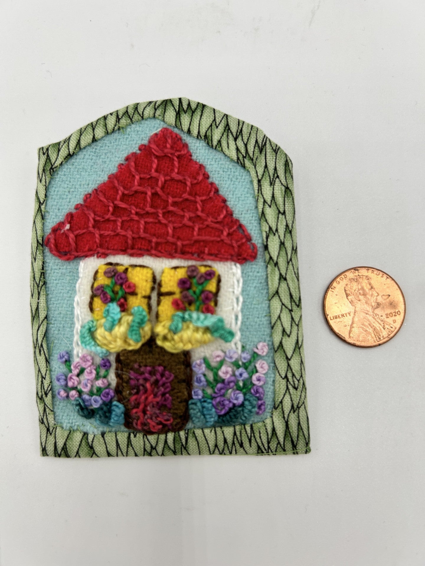 Embroidered House Pin