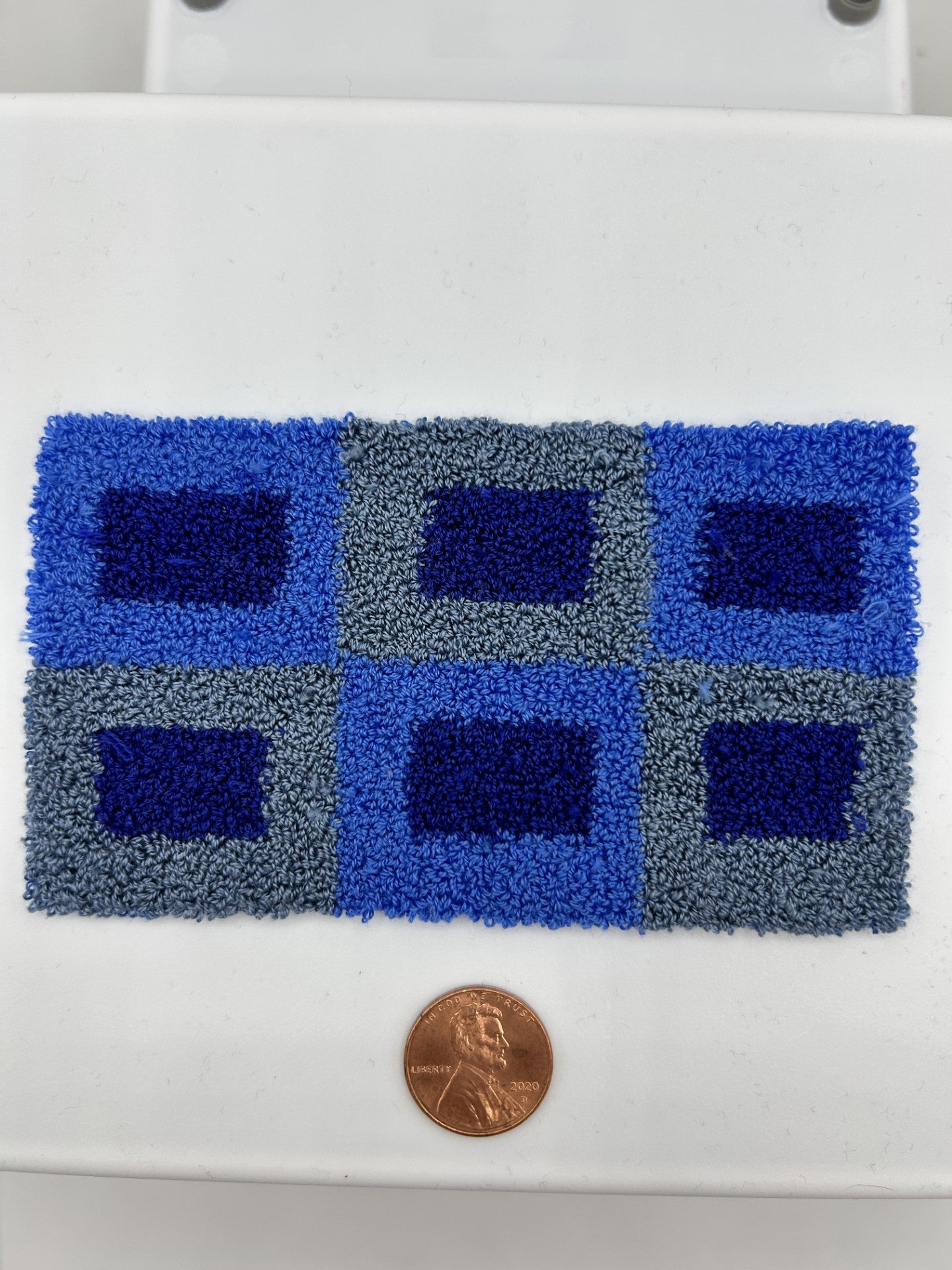 Miniature punch needle rug