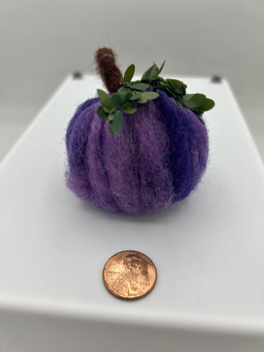 Felted Purple Pumpkin
