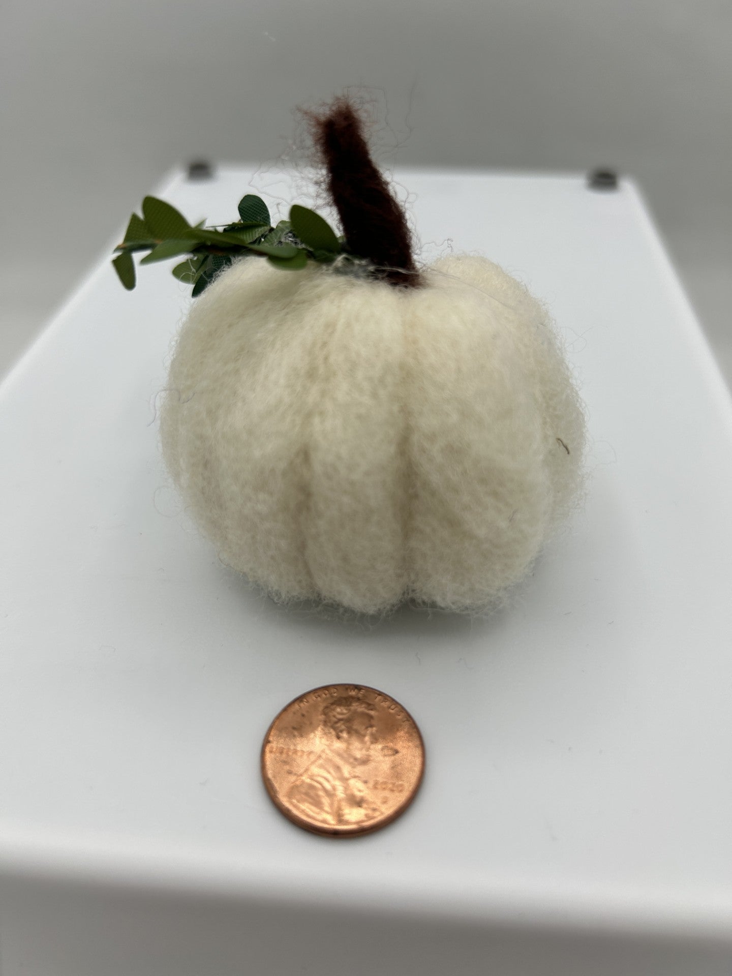 Felted White Pumpkin