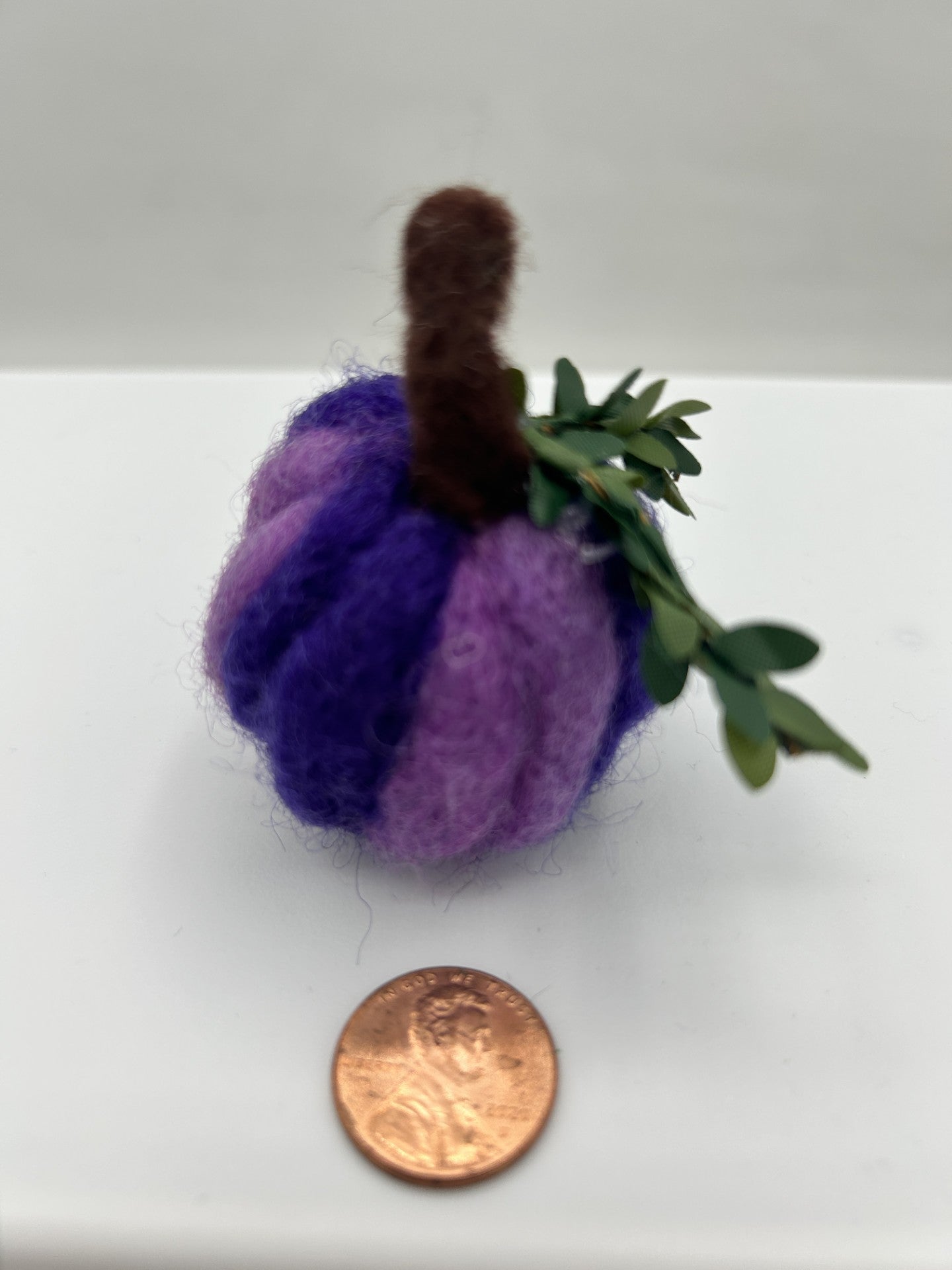 Felted purple pumpkin