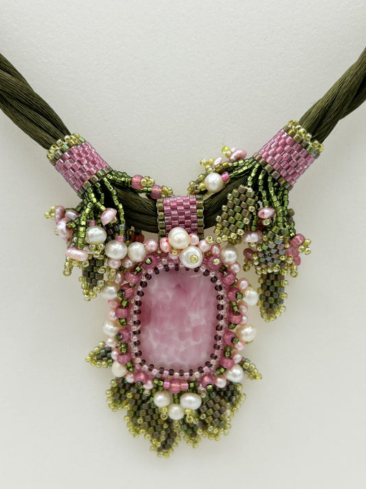 Strawberry quartz necklace